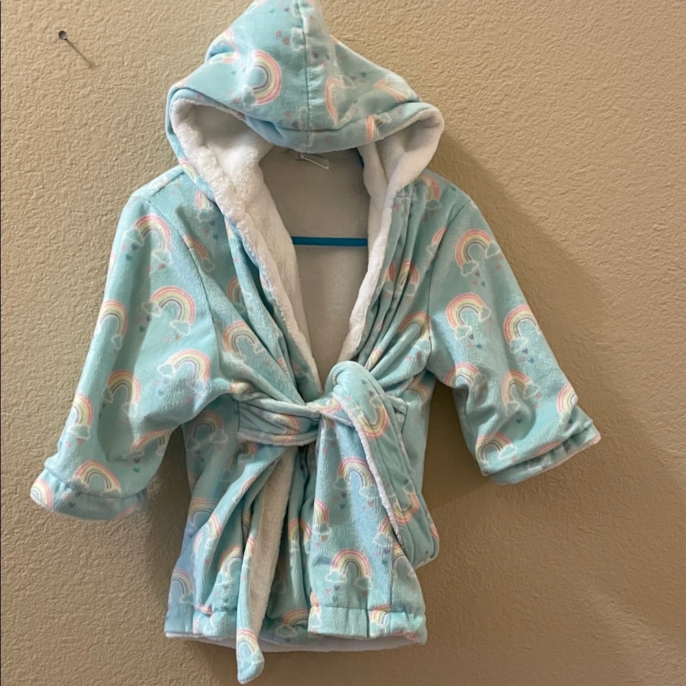 Cozy Kids Robe with Rainbow Design